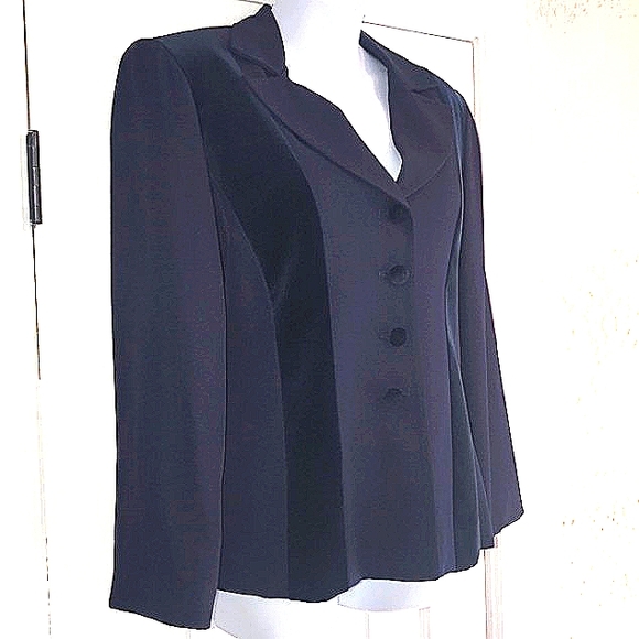 Hugo Buscati VELVET Trim Navy Blazer 10P - Picture 3 of 6